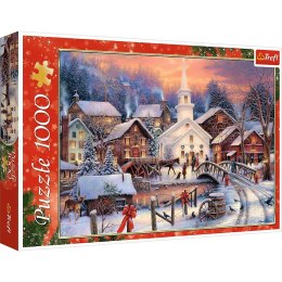 Puzzle 1000 elementów Białe Święta Trefl