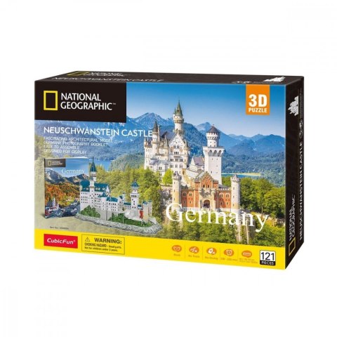 Puzzle 3D Zamek Neuschwanstein National Geographic Cubic Fun