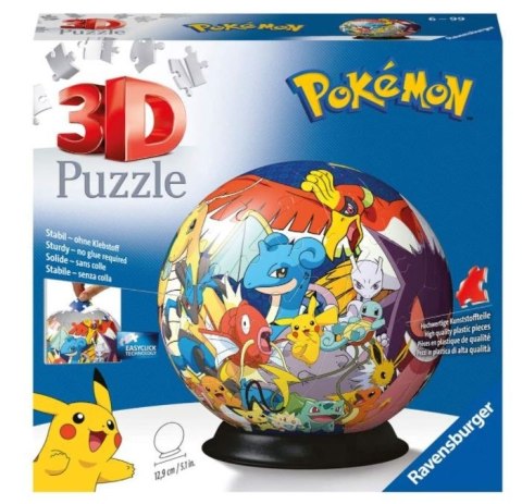 Puzzle 72 elementy 3D Kula, Pokemon Ravensburger Polska