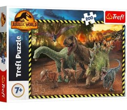 Puzzle 200 elementów Dinozaury z Parku Jurajskiego Trefl