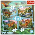 Puzzle 4w1 Wyjątkowe dinozaury Trefl