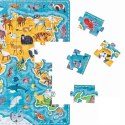 Puzzle 60 elementów Puzzlove - Mapa świata Zwierzęta CzuCzu