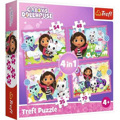 Puzzle 4w1 Przygody Gabi Koci Domek Gabi Trefl