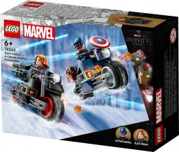 Klocki Super Heroes 76260 Marvel Motocykle Czarnej Wdowy i Kapitana Ameryki LEGO