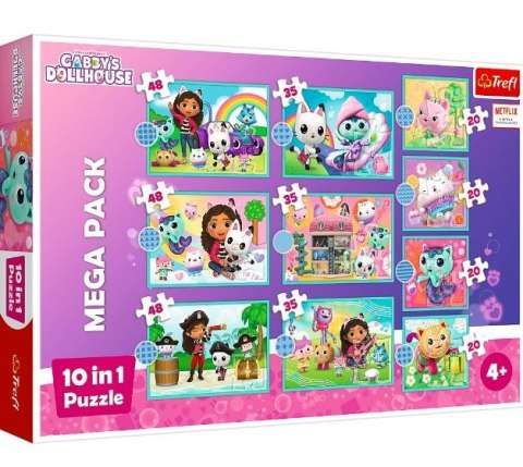 Puzzle 10w1 W świecie Gabi Gabby Dollhouse Trefl