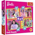 Puzzle 4w1 Barbie wesoły świat Trefl