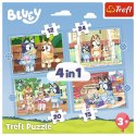 Puzzle 4w1 Bluey i świat Trefl