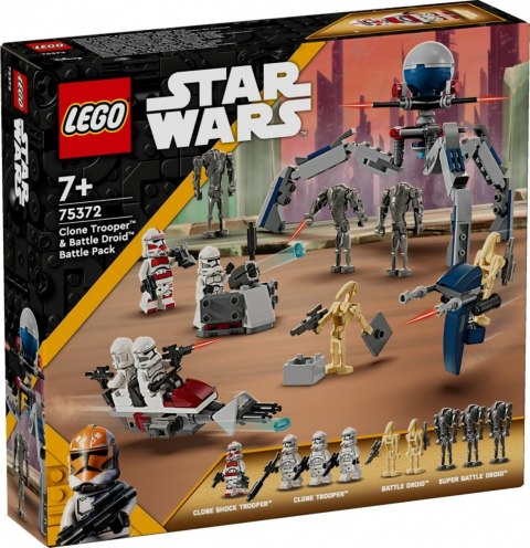 Klocki Star Wars 75372 Zestaw bitewny z żołnierzem armii klonów i droidem bojowym LEGO