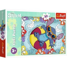 Puzzle 30 elementów Lilo i Stitch na wakacjach Trefl