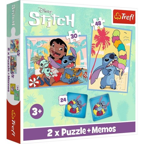 Puzzle 2w1 memos Lilo i Stitch Trefl