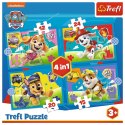 Puzzle 4w1 Biegnące pieski Psi Patrol (Paw Patrol) Trefl