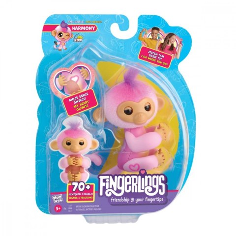 Figurka interaktywna Fingerlings Małpka Różowa Harmony Cobi