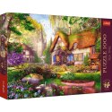 Puzzle 1000 elementów Premium Urocza chatka w lesie Trefl