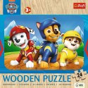 Puzzle 24 elementy drewniane Psi Patrol Trefl