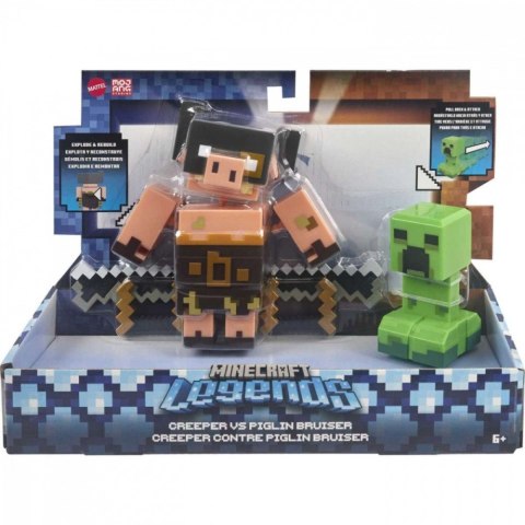 Zestaw figurek Minecraft Legends Creeper vs Piglin Mattel