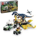 Klocki Jurassic World 76966 Dinomisje: ciężarówka do transportu allozaura LEGO