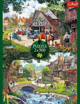 Puzzle 2x500 elementów Sielankowe życie Trefl