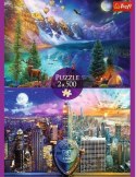 Puzzle 2x500 elementów Wycieczka po Ameryce Trefl