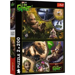 Puzzle 2x200 elementów Ja jestem Groot Guardians Marvel Trefl