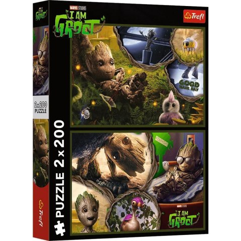 Puzzle 2x200 elementów Ja jestem Groot Guardians Marvel Trefl