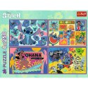 Puzzle 4x250 elementów Niezwykły Stitch Trefl