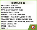 Klocki WWII Renault R-35 258 klocków Cobi Klocki