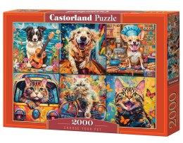 Puzzle 2000 elementów Pieski Kotki Zwierzątka domowe Castor