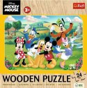 Puzzle drewniane 24 elementów Myszka Miki Mickey Trefl