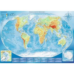 Puzzle 4000 elementów - Wielka mapa fizyczna świata Trefl