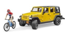 Jeep Wrangler Rubicon z rowerem i figurką BRUDER