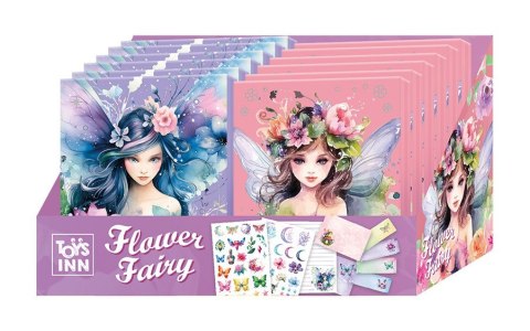 Zestaw z karteczkami, naklejkami Flower Fairy Display 12 sztuk Stnux