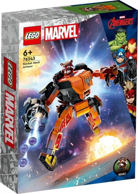 Klocki Super Heroes 76243 Mechaniczna zbroja Rocketa LEGO