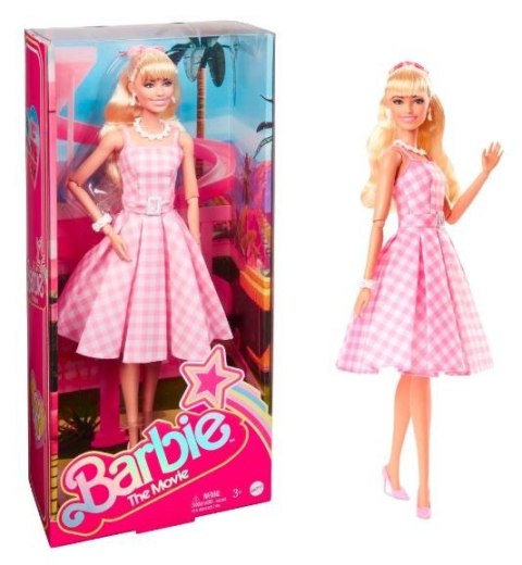 Lalka filmowa Barbie Margot Robbie jako Barbie w różowej sukience Mattel