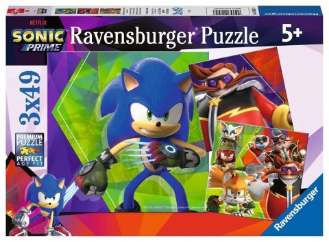 Puzzle 3x49 elementów Sonic Prime Ravensburger Polska