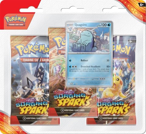 Karty Scarlet & Violet - Surging Sparks - 3-Pack Blister Quagsire Pokemon TCG