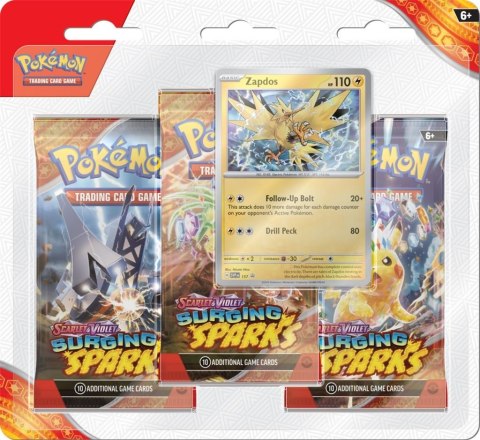 Karty Scarlet & Violet - Surging Sparks - 3-Pack Blister Zapados Pokemon TCG