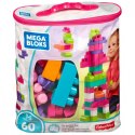 Klocki 60 elementów torba różowa Mega Bloks