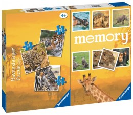 Puzzle 3w1 Dzikie zwierzęta gra memory Ravensburger Polska