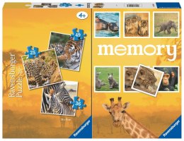 Puzzle 3w1 Dzikie zwierzęta gra memory Ravensburger Polska