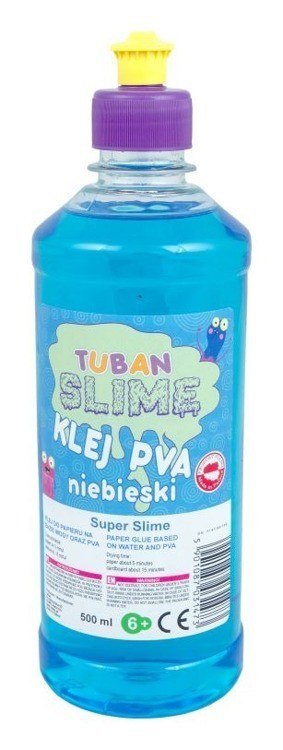 Klej do papieru PVA 500 ml niebieski TUBAN