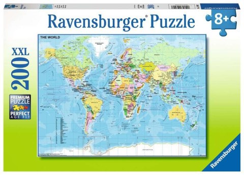 Puzzle 200 elementów XXL Mapa świata Ravensburger Polska