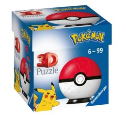 Puzzle 54 elementy 3D Kula, Pokemon czerwona Ravensburger Polska