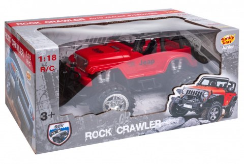 Auto RC rock crawler czerwone Smily Play