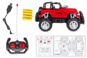 Auto RC rock crawler czerwone Smily Play