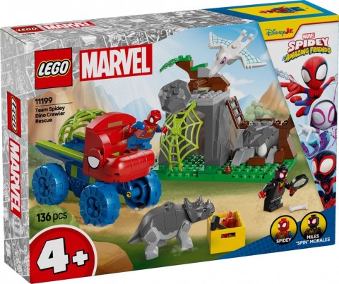 Klocki SPIDEY 11199 Misja ratunkowa zespołu Spidey'ego w dinoterenówce LEGO