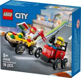 Klocki City 60458 Zestaw wyścigówek: pizza kontra wóz strażacki LEGO