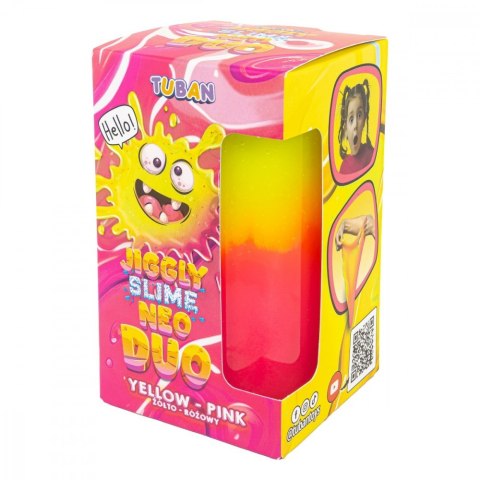 Slime Jiggly Neo Duo żółto-różowy 430g TUBAN