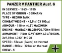 Klocki Panzer V Panther G Pudel 1133 klocków Cobi Klocki